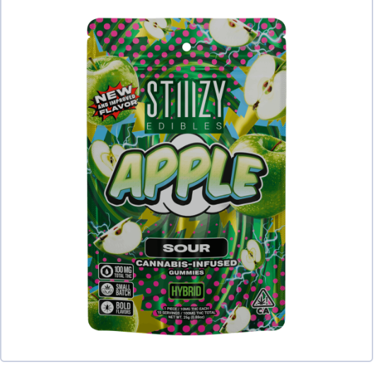 APPLE - 100MG SOUR EDIBLES