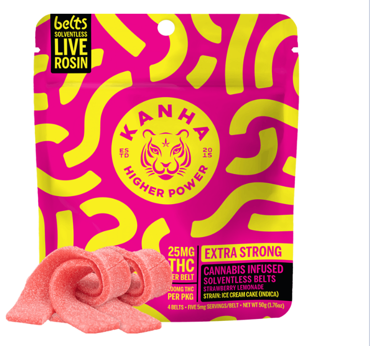 KANHA | Live Rosin Belts | Strawberry Lemonade | Indica | 4-pack