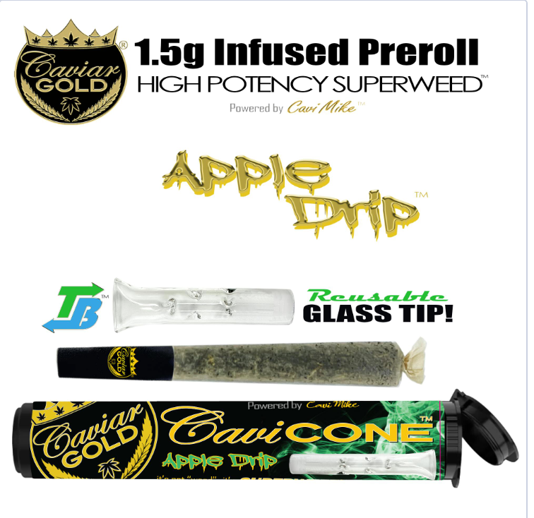 Caviar Gold l Cavi Cone l Apple Drip l 1.5g Infused Pre-Roll