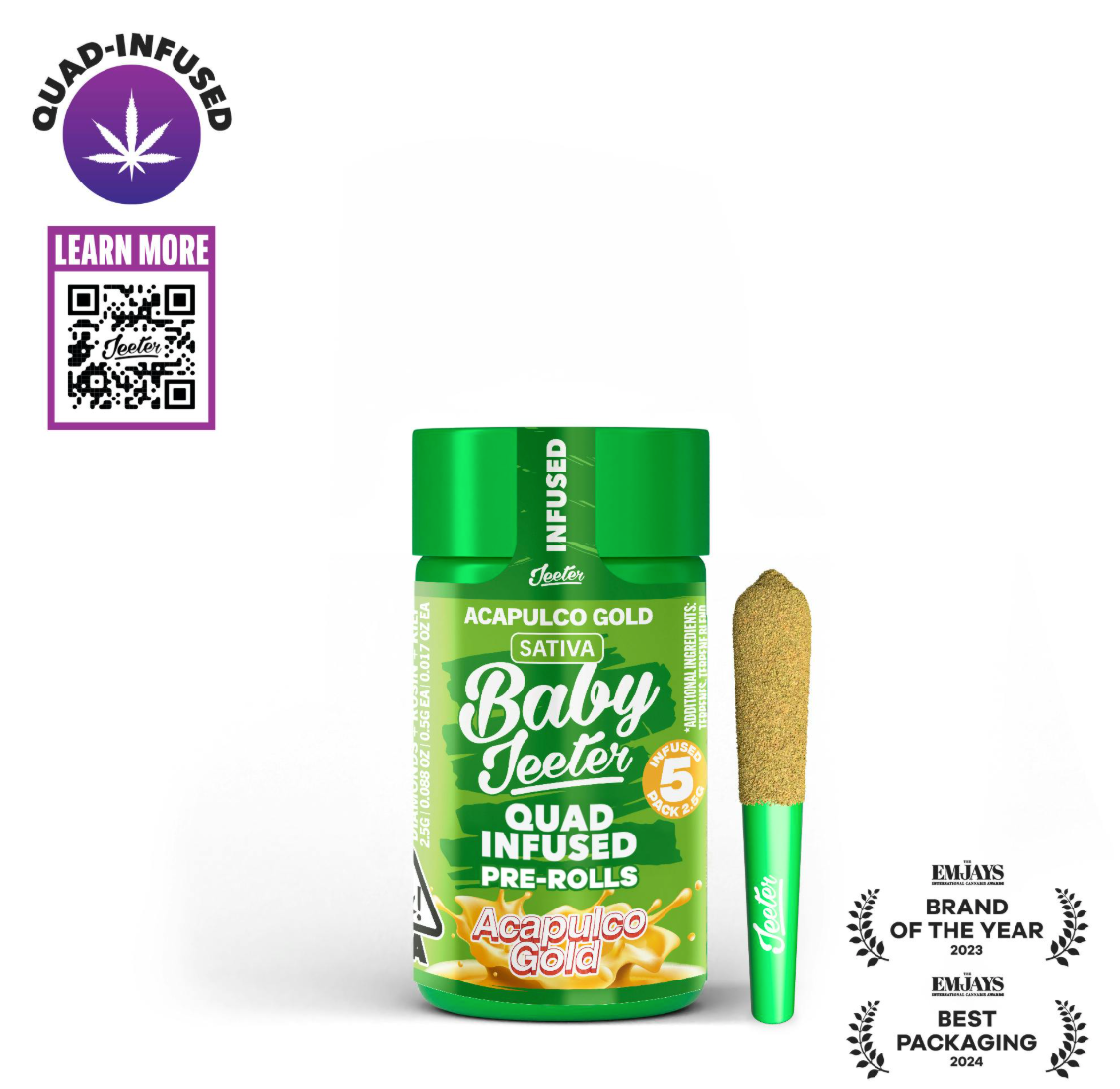 Baby Jeeter | Quad-Infused - Acapulco Gold