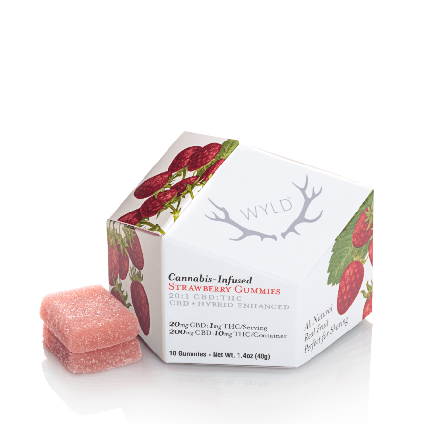 Strawberry 20:1 CBD + Hybrid Enhanced Gummies 200:10mg