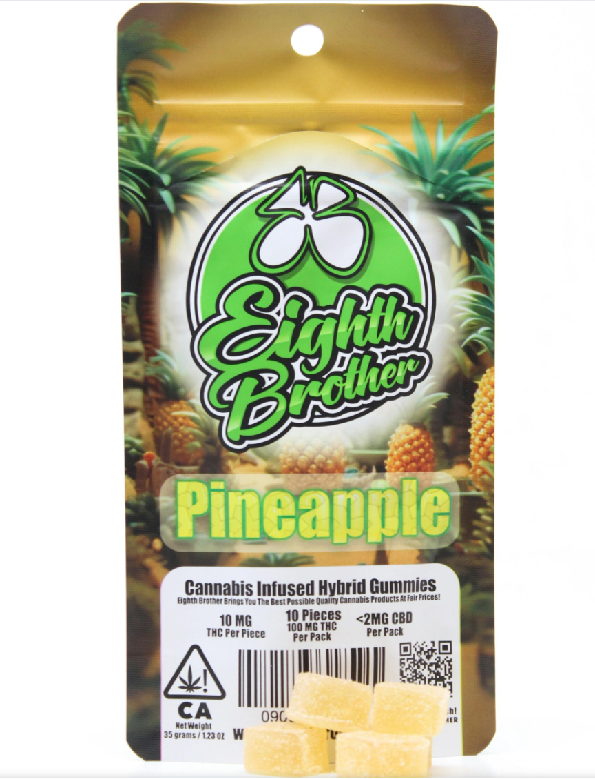 Pineapple Gummies 10 pack - 100 mg