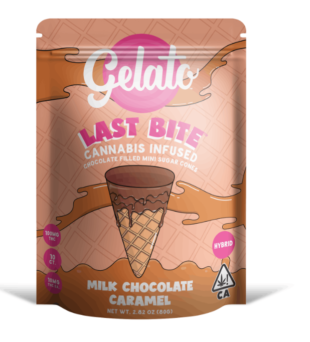 Last Bites Milk Chocolate Caramel Mini Cones 100mg