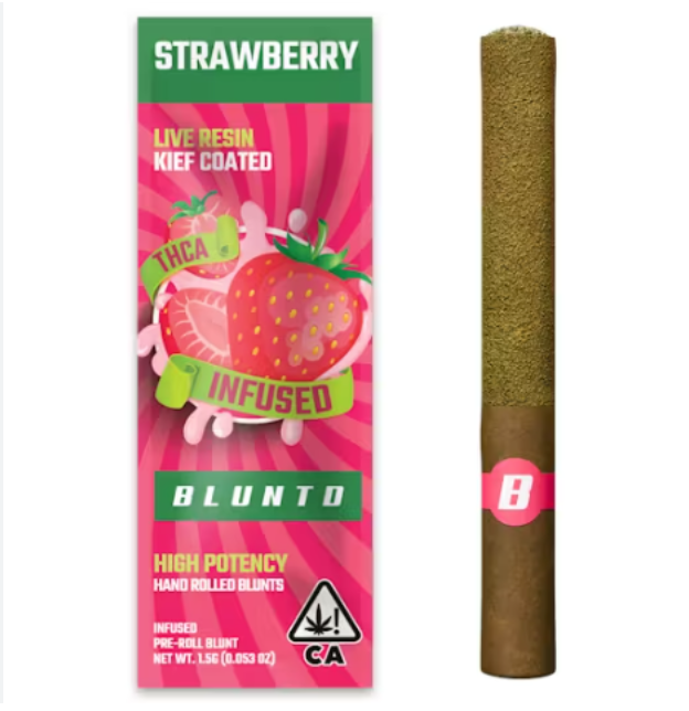 Bluntd | Infused Hand Rolled Blunt | Strawberry | 1.5g | Sativa