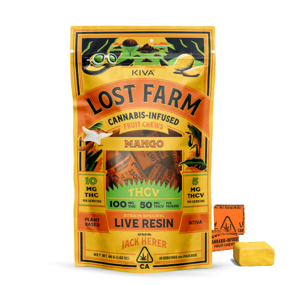 Lost Farm 10mg : 5mg THCV 'Mango x Jack Herer' Live Resin Chews