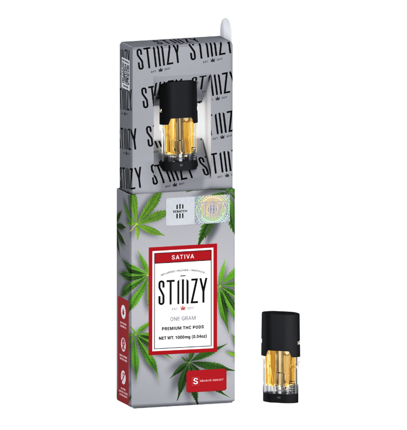 Vape Cartridge - ORANGE SUNSET 1G Original THC Pod - STIIIZY