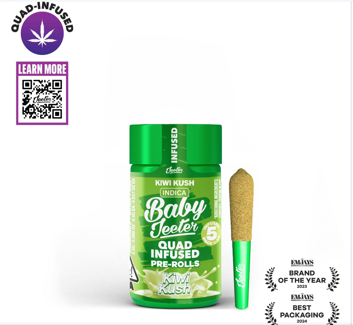 Baby Jeeter | Quad-Infused - Kiwi Kush