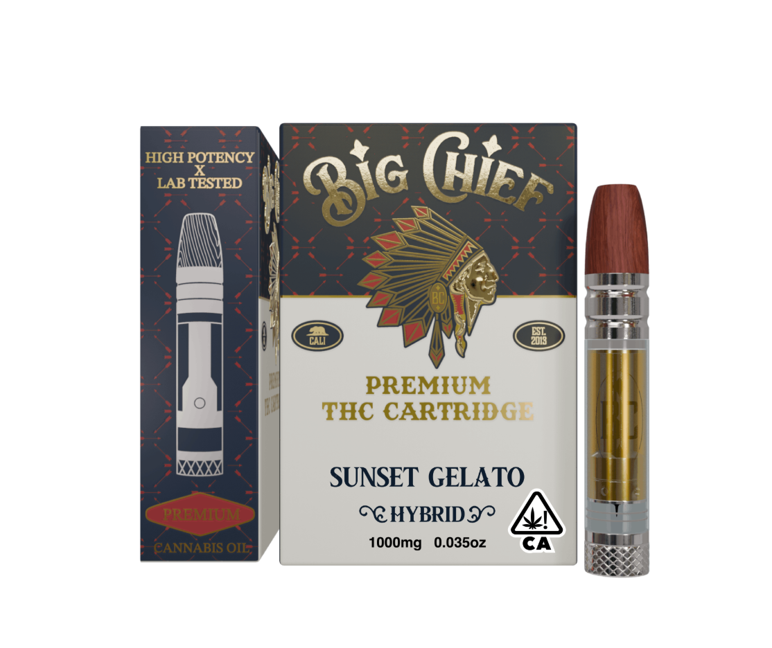 Big Chief THC Cartridge 1G - Sunset Gelato