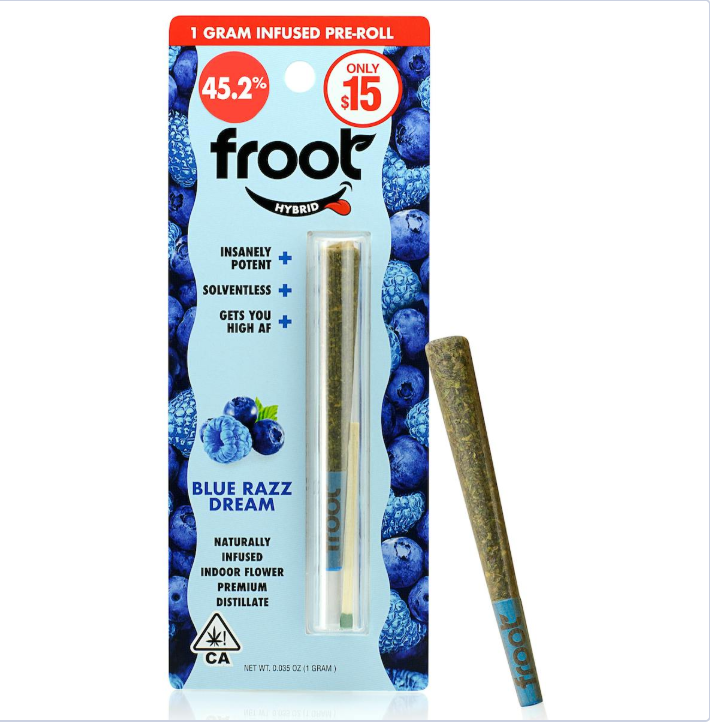 Froot Blue Razz Dream Infused 1-gram Pre-roll