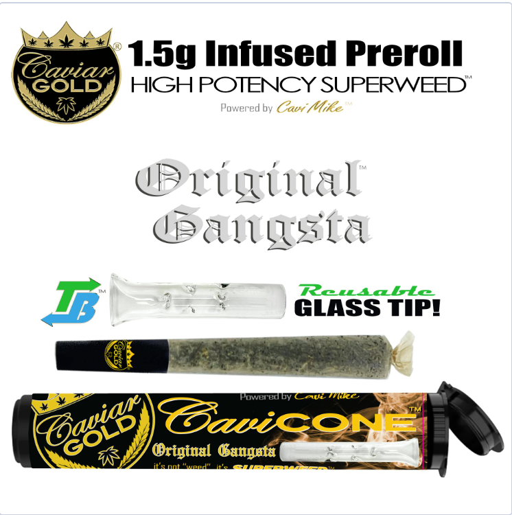 Caviar Gold l Cavi Cone l Original Gangsta l 1.5 Infused Pre-Roll